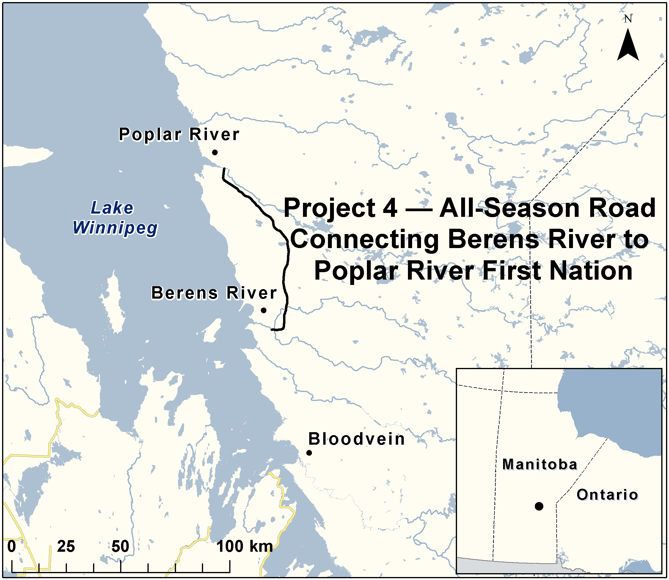 Map depicting the location of the project, as described in the current document.