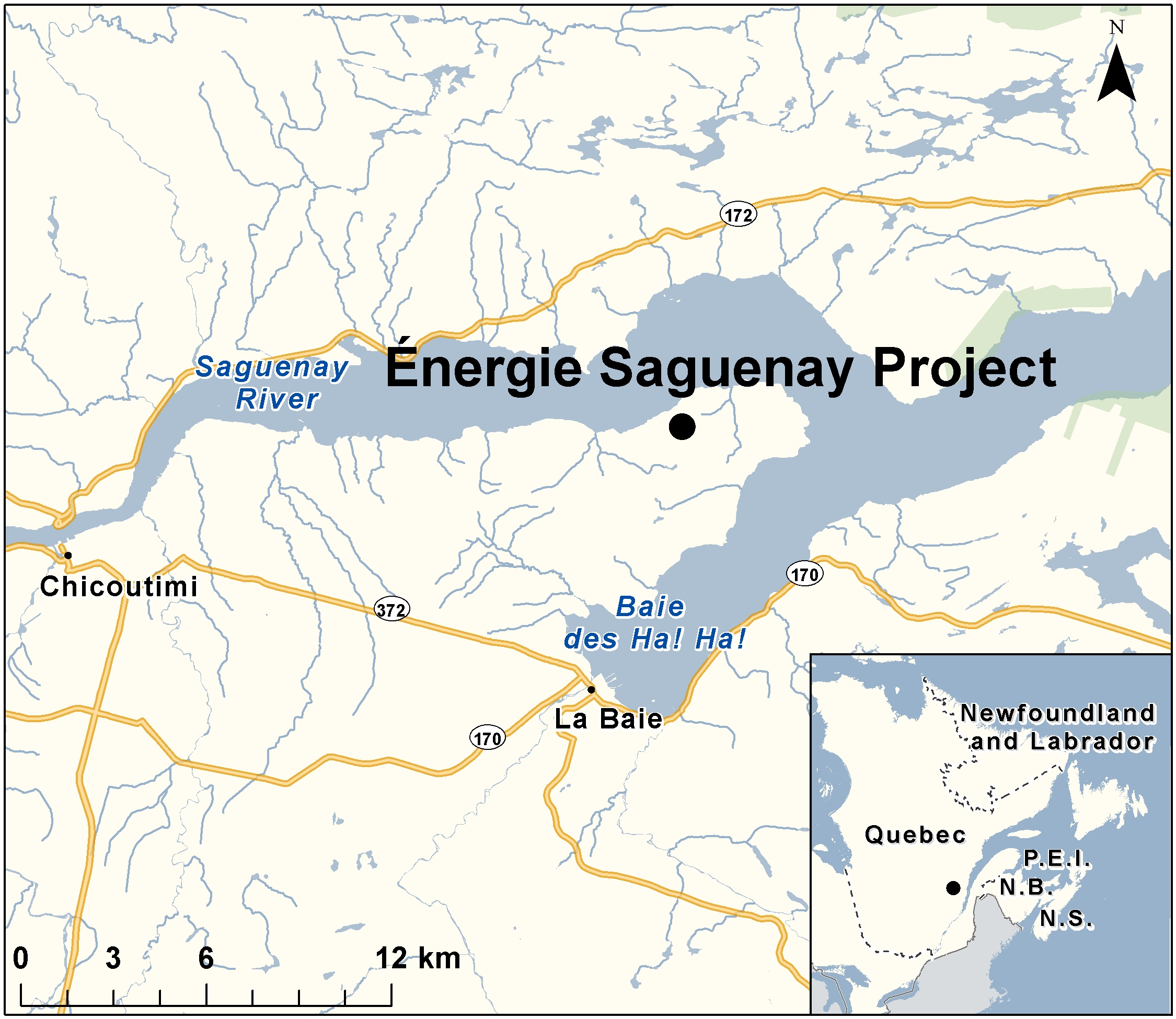 Map depicting the location of the project, as described in the current document.