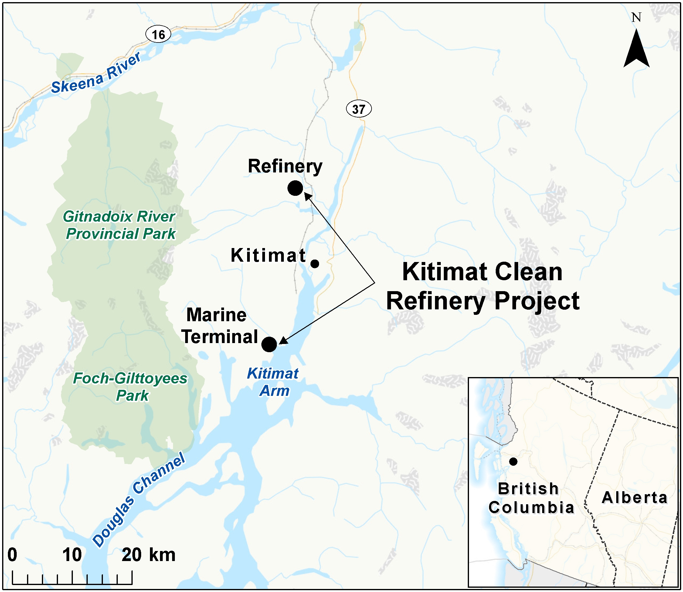 Map depicting the location of the project, as described in the current document.